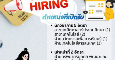 สถาบันส่งเสริมการสอนวิทยาศาสตร์และเทคโนโลยี (สสวท.) เปิดรับสมัครพนักงาน จำนวน 7 อัตรา สถาบันส่งเสริมการสอนวิทยาศาสตร์และเทคโนโลยี (สสวท.) เปิดรับสมัครพนักงาน จำนวน 7 อัตรา